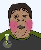 award bloodshot_eyes blush brapjak_farty brown_hair brown_lips closed_mouth clothes eyelashes farty_user fartycuck hair hugh natejak tan_skin text trend:slopjak variant:alicia // 592x720 // 62.7KB