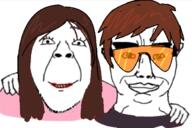 2soyjaks acheeto brown_hair chud closed_mouth clothes ear glasses jalyn lipstick smile stubble subvariant:chudjak_front tranny variant:bernd variant:chudjak youtube youtuber // 670x446 // 139.4KB