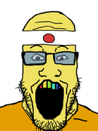 austrian_chud_(user) colored_glasses incomprehensible_woahjack margerald meta:self_insert multicolored_teeth self-insertion variant:markiplier_soyjak // 600x800 // 12.6KB