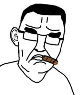 alternate cigar ear glasses hair heinrich_himmler lip template variant:chudjak // 326x383 // 5.7KB