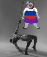 bloodshot_eyes communism country crying flag flag:russia full_body gigachad grey_skin hammer_and_sickle hanging islam nazism rope russia russo_ukrainian_war soyjak tranny variant:bernd // 844x1022 // 372.8KB
