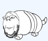 animal armadillo closed_mouth glasses gyate_gyate series:animaljaks series:gyatejaks smile soyjak stubble variant:gapejak // 1039x872 // 152.2KB