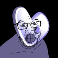 GNULinux g_(4chan) gentoo glasses mustache soyjak stubble technology variant:feraljak // 1000x1000 // 248.9KB