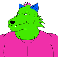 blue_eyes dont_touch_my_pizza furry green_skin kevin mexiaryan pink_shirt subvariant:furmexiaryan subvariant:mexiaryan transparent_background variant:meximutt wolf // 886x872 // 15.4KB