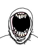 angry crooked_teeth glasses open_mouth rotten_teeth soyjak stubble template variant:volcanojak // 677x799 // 18.3KB