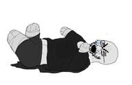 amputee bloodshot_eyes clothes crying glasses grey_skin looking_up open_mouth quadruple_amputee soyjak stubble torture tshirt variant:cryboy_soyjak white_background // 600x389 // 28.1KB