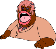 anime brown_skin gabriel_dropout hair nate open_mouth red_hair satania soycuck transparent_background variant:sheboonjak // 906x796 // 93.0KB