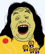 award chinksectoid clothes flag flag:qing_dynasty gook hair manchu open_mouth slant_eye soyjak stubble tranny variant:alicia yellow_skin // 592x720 // 48.0KB