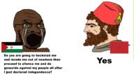 angry arab beard berber black_skin chad crying flag morocco north_africa polisario seething separatism soyjak text western_sahara yes // 2016x1119 // 666.8KB