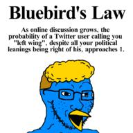 beak bird blond blue_skin curly_hair freckles glasses hair leftist no_teeth open_mouth soyjak stubble text twitter variant:soyak zoomer zoomer_hair // 1280x1280 // 149.9KB