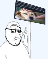 bald closed_mouth dog edgy eyebrows glasses nose pointing reddit sign smug stubble variant:abortion_lover variant:smugjak // 794x976 // 258.4KB