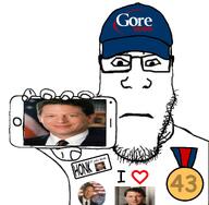 2000 al_gore badge blue_hat clothes democrat democratic_party election hat holding_phone medal presidental_election vice_president // 2013x1967 // 282.7KB