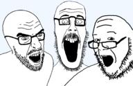 3soyjaks glasses nu_trio open_mouth series:trios_&_duos stubble transparent_background variant:beastjak variant:burnsjak variant:kliksjak // 1976x1272 // 73.7KB