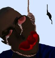 ack blackface blue_shirt crying distorted glasses hair hitler_mustache irl jake mustache patrick_crusius realistic rope subvariant:chudjak_front subvariant:jartycuck subvariant:patrick trend:jartycuck trend:slopjak variant:chudjak // 608x638 // 237.6KB