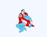 2soyjaks blood bloodshot_eyes classical_art_parody full_body ivan_the_terrible_and_his_son_ivan open_mouth purple_hair scared shocked tranny transparent_background troon variant:bernd variant:chudjak // 2023x1589 // 144.4KB