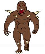 bald brown_skin clean_shaven demon doom imp naked nigger spikes tongue variant:bernd // 689x827 // 110.8KB