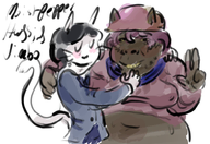 animal beard brown_skin cat drawing jimbo_(namefag) meta:namefags moistpepper_(user) shitskin subvariant:massmeowjak variant:alicia variant:gapejak yellow_sclera yellow_teeth