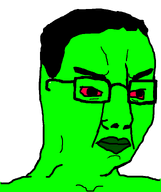 angry chin eyebrows glasses green_skin hair lips looking_to_the_right meta:not_oc necknose nostril red_sclera stern transparent_background variant:chudjak wrinkles // 645x770 // 14.8KB