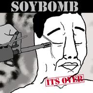 album_cover black_and_white its_over m16 metal_(music) music nailbomb_(band) text variant:chudjak wrinkles // 700x700 // 198.0KB