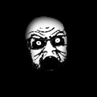 angry black_background glasses horror open_mouth soyjak stubble variant:feraljak wrinkles // 1024x1024 // 182.7KB