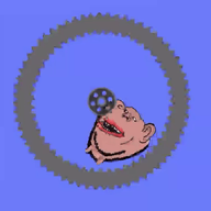 algodoo animated blue_background ear ext=gif gear leg lips looking_to_the_left meta:low_resolution meta:tagme soyjak stubble subvariant:impish_amerimutt variant:impish_soyak_ears // 752x776 // 6.0MB