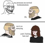 glasses nordic_chad pronouns soyjak stubble text trollface variant:soyak wojak // 640x609 // 51.5KB