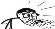 eyes_popping glasses hawk_tuah rage_comic spit surprised variant:chudjak // 361x194 // 58.9KB