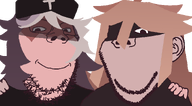 2soyjaks clothes ear fen fen_(fundamental_paper_education) fpe friendship fundamental_paper_education glasses hair hat kaaatie smile stubble subvariant:shrimpish variant:gapejak variant:impish xister_(fundamental_paper_education) // 1445x799 // 55.4KB