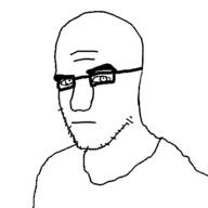 closed_mouth clothes fitmc glasses soyjak stubble variant:unknown // 400x400 // 11.5KB