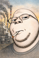 ai_art ai_slop factory meta:ai_generated oil_refinery one_soyjak portrait smoke subvariant:wholesome_soyjak sunset variant:gapejak // 1024x1536 // 4.0MB