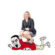 angry arm bloodshot_eyes clothes crying foot full_body glasses hair hand hunter_schafer leg open_mouth pink_skin shoe swastika tranny variant:chudjak // 900x900 // 150.7KB