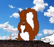 dirt foot grass sky squirrel squirreljak subvariant:feralsquirrel toenail variant:chudjak variant:feraljak worm // 3639x3127 // 1.5MB