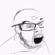 angry animated glasses meltdown mustache open_mouth red soyjak strobe stubble variant:feraljak // 594x565 // 1.5MB