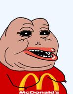 amerimutt amphibian bald breasts brown_skin closed_mouth clothes fat frog green_skin lips looking_at_you mcdonalds mutt mutt_lips nas nas:pepe nipple open_mouth pepe pepe_the_frog politics transparent_background united_states // 1430x1854 // 262.3KB
