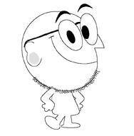 closed_mouth ear eyebrows full_body glasses hotdiggedydemon looking_at_you smile soyjak stubble subvariant:oddweewee variant:weirdpenis // 818x835 // 34.1KB