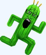 cactuar cactus final_fantasy glasses hand leg looking_at_you open_mouth swastika variant:markiplier_soyjak // 1125x1338 // 745.8KB