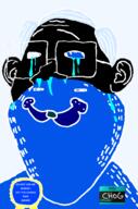 animal award blood blood_drip blood_on_face cat chog_(user) ear garf_(user) glasses hair hello_my_name_is_(sticker) inverted sly subvariant:impish_meowjak variant:impish_soyak_ears variant:protestantjak // 648x979 // 138.0KB