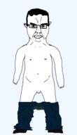 angry closed_mouth clothes full_body glasses hair naked penis small_penis subvariant:chudjak_front subvariant:obsessedchud template tiny_penis variant:chudjak // 1092x1911 // 84.0KB