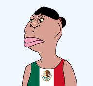angry closed_mouth female flag:mexico lips ponytail series:muttverse skinny soyjak subvariant:brazilmutt subvariant:female_brazilmutt subvariant:female_meximutt tank_top transparent_background variant:meximutt // 888x818 // 56.6KB