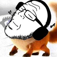 closed_eyes closed_mouth fox headphones listening_to_music soytan_song variant:tropejak // 640x640 // 40.0KB