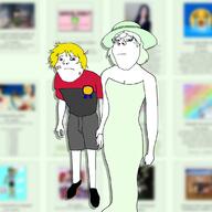 award crystal_cafe dress glasses ikari_shinji katsuragi_misato nate neon_genesis_evangelion shinji_ikari soyteen subvariant:gapejak_female subvariant:shoyta subvariant:wholesome_soyjak variant:gapejak yellow_hair 😭 // 1110x1110 // 404.9KB