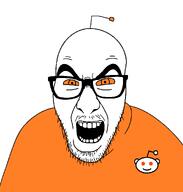 angry bald glasses looking_at_you moustache open_mouth reddit soyjak stubble template variant:slitherjak // 1020x1069 // 29.4KB