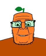 froot froot_(user) glasses leaf looking_at_you orange_skin smile soyjak stubble subvariant:jjj variant:ppp // 663x805 // 68.2KB