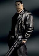 black_coat blue_eyes chain_gun coat daniel_garner holding_gun painkiller_(video_game) stubble subvariant:perceptive_chud variant:chudjak // 1580x2298 // 1.6MB