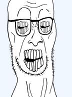 creepy glasses stubble subvariant:danny2 teeth teeth_showing tranalog_horror variant:danny // 600x800 // 85.6KB