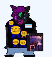 arandomfurryYT autism autism_patient_award award crying furry holding_object rape_victim screenshot transgender_flag variant:rupturejak // 476x526 // 88.8KB