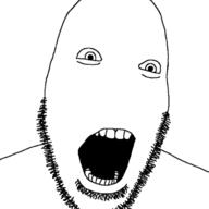 no_eyebrows no_nose open_mouth soyjak stubble variant:cobson // 738x738 // 84.0KB