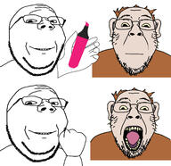 hand magic monkey soyjak subvariant:wholesome_soyjak variant:bernd variant:gapejak // 1524x1473 // 632.5KB