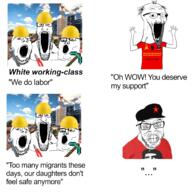 commie communism construction construction_worker hand hands_up helmet industrial_helmet meme minecraft pickaxe pliers text toss variant:gapejak variant:markiplier_soyjak variant:soyak variant:tony_soprano_soyjak white worker wrench // 2000x2000 // 1.5MB
