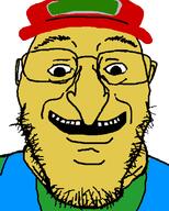 artist:sabiopajin clothes green_shirt hat overalls series:fusionjaks sneed sneed's_feed_and_seed sneed_hat subvariant:bruceson template the_simpsons user=sabiopajin variant:bernd variant:markiplier_soyjak yellow_skin // 449x561 // 17.7KB